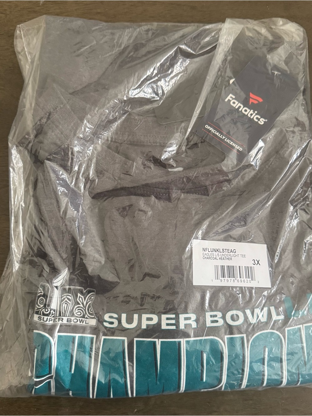 Fanatics Philadelphia Eagles Super Bowl LIX Champions Long Sleeve Shirt 3XL New - Picture 5 of 6